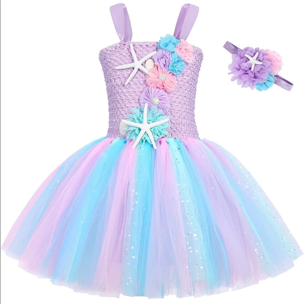 Girls mermaid tutu dress size 7/8